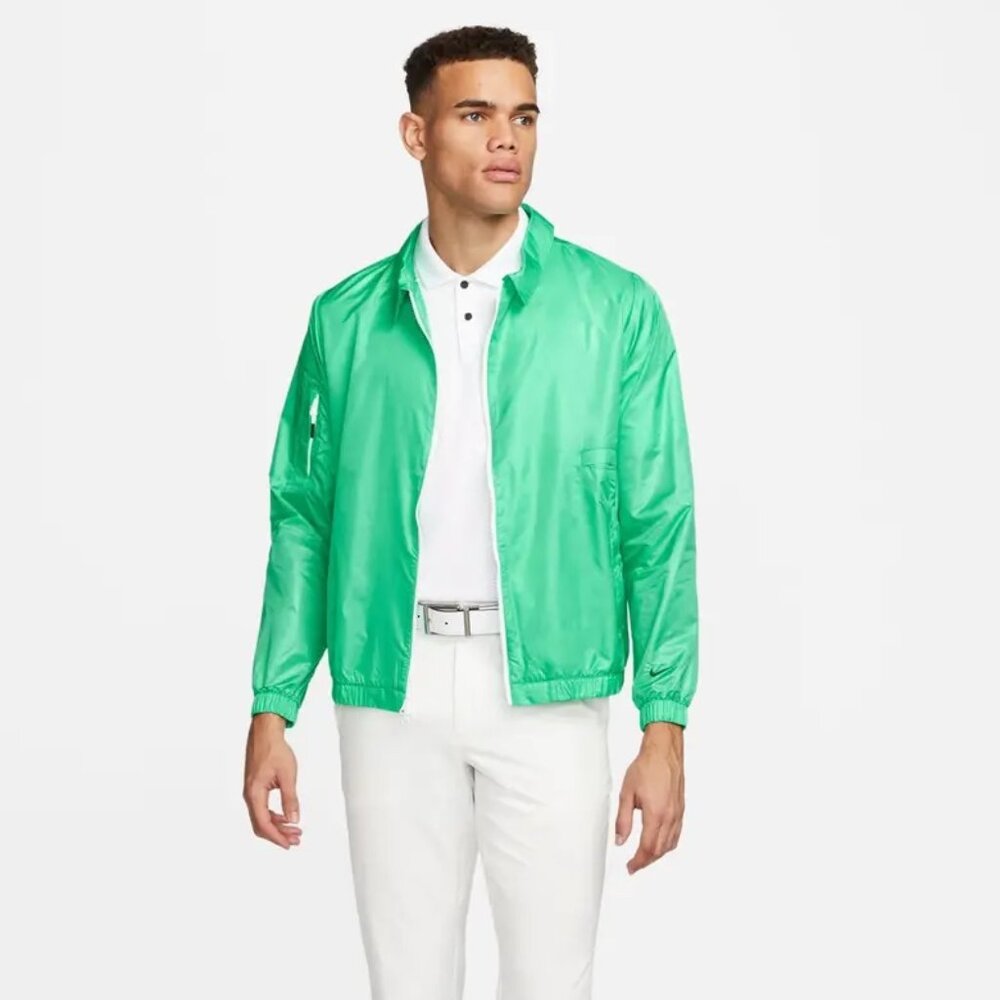 NIKE Unscripted Phoenix Water Repellent Golf Jacket in Spring Green